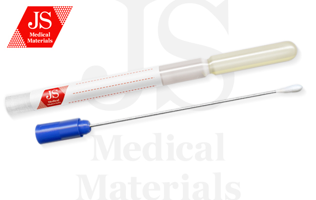 Аплікатор JS з бавовняною кінцівкою у транспортній пробірці з середовищем AMIES (металевий стрижень)